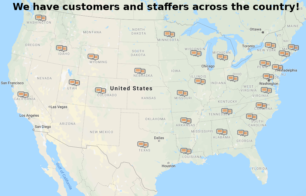 Customer and client map